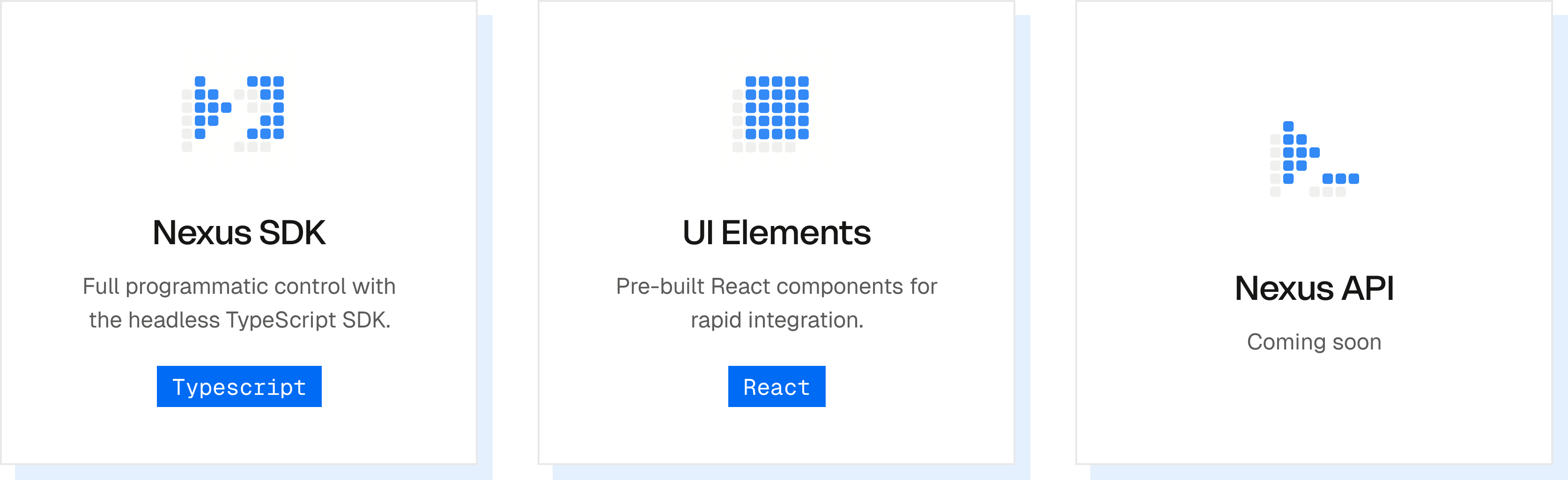 Nexus SDK, UI Elements, Nexus API